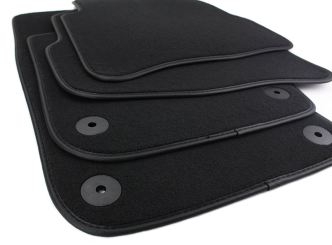 Fussmatten passend für VW Passat 3C B6 + CC Velours Premium Qualität Autoteppich 4-teilig schwarz 4-teilig rund 