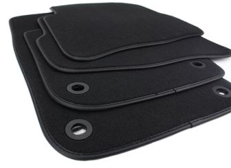 Fussmatten passend für VW Passat 3C B6 + CC Velours Premium Premium Qualität Autoteppich 4-teilig schwarz oval 