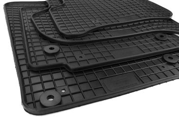 Premium Gummimatten passend für Seat Leon 1P 2005-2012 Fußmatten Gummi Premium Qualität Allwetter Matten 4-teilig schwarz 