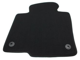 Fussmatte Fahrermatte  passend für VW Passat 3C + CC Velours Premium Qualität Autoteppich schwarz Druckknopf rund 