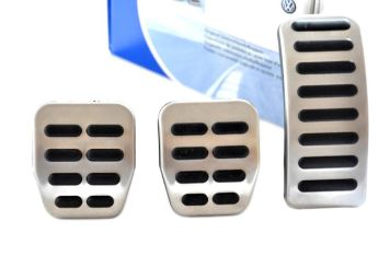 Original VW Pedaleset Golf 4 Bora Beetle Edelstahl Pedalkappen 