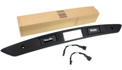 Original Tiguan 5N Blende Heckklappe LED Kennzeichenbeleuchtung inkl. CanBus Widerstand Adapterkabel Griffleiste 