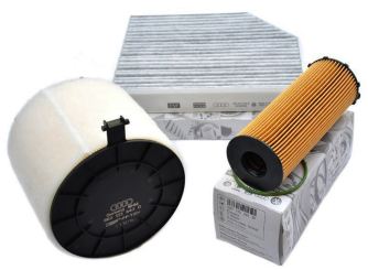 Original Audi A4 8K A5 8T Inspektionspaket TDI V6 Q5 8R Motor Filter Service 2.7 3.0 TDI 3-teilig 