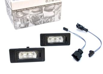 Original Audi LED Kennzeichenbeleuchtung + Adapter Leuchten A1 A4 S4 A5 S5 A6 S6 A7 S7 Q5 SQ5 TT 