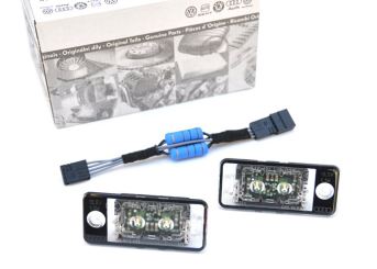 Original Audi LED Kennzeichenleuchten inkl. Adapter Leuchten für A4 S4 8E A6 S6 4F A8 Q7 4L 