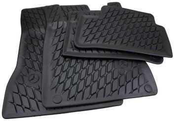 Original Mercedes-Benz Fußmatten B-Klasse W247 GLA H247 AMG Allwetter Gummimatten Dynamic Squares 4-teilig schwarz 