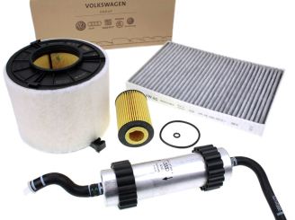 Original Audi Teile A4 (8W) A5 (F5) 2.0L TDI Inspektionspaket Filter Motor großes KIT 4-teilig 