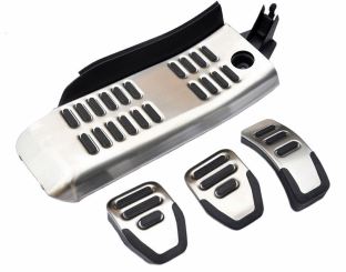 Original Audi Pedale Fußstütze RS4 8E Pedalset A4 S4 (B6 B7) Pedalkappen Edelstahl Nachrüstset 
