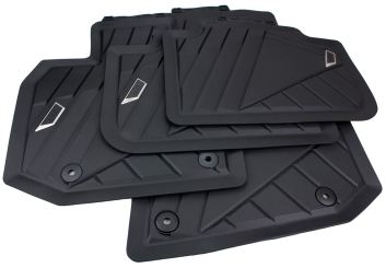 Original BMW X3 (G45) Fußmatten Allwettermatten Gummimatten mit Schriftzug vorne + hinten 4-teilig schwarz 