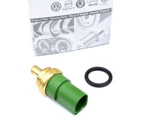 Original VW Audi Doppeltemperaturgeber G62 für Motor Steuergerät Sensor Kühlmittel 4-polig grün VW Golf 4 Passat 3B Audi TT A3 A4 A6 