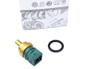 Original VW Audi Doppeltemperaturgeber G62 für Motor Steuergerät Sensor Kühlmittel 4-polig grün VW Golf 4 Passat 3B Audi TT A3 A4 A6 