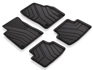 Premium Schalen Gummimatten passend für Mercedes A-Klasse W177 B-Klasse W247, CLA (C118) Fußmatten Gummi Auto Allwetter schwarz 