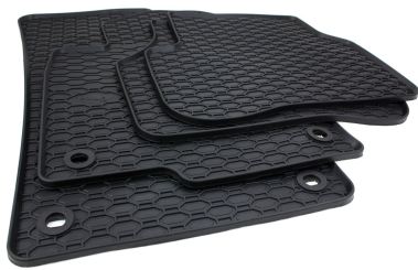 Gummimatten passend für VW Passat B6 B7 3C + CC Fußmatten Gummi Premium Qualität Auto Allwetter 4-teilig schwarz oval 