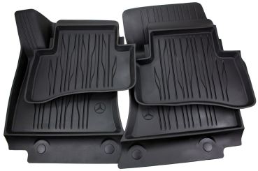 Original Mercedes-Benz Fußmatten E-Klasse S214 W214 / All-Terrain / AMG Allwetter Gummimatten Dynamic Lines 4-teilig schwarz 