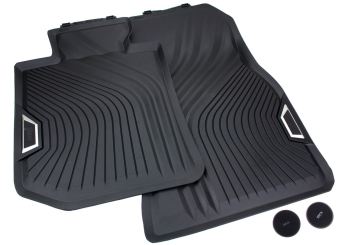 Original BMW Fußmatten 3er / M3 (G20/G21) 4er / M4 (G22/G23) Allwettermatten Premium Qualität vorne 2-teilig schwarz 