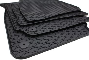 Gummimatten passend für VW Passat B5 (3B 3BG) 1997-2005 Fußmatten Premium Qualität Auto Allwetter 4-teilig Druckknopf rund 