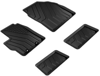 Premium Fußmatten passend für Mazda 2 (IV) Toyota Yaris / Cross (IV) Gummimatten Allwetter Automatten 4-teilig schwarz 