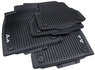 Original Audi Gummimatten A4 (8W B9) Fußmatten Allwetter Premium Matten vorne + hinten Schwarz 