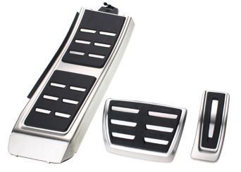Original Audi Pedalkappen A6 A7 (4G) S-Tronic RS Pedalset Fußstütze A6 Allroad Sportpedale Edelstahl 