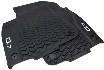Original Audi Gummimatten Q7 SQ7 4M Fussmatten Auto Allwetter Gummi 2-teilig vorn schwarz 