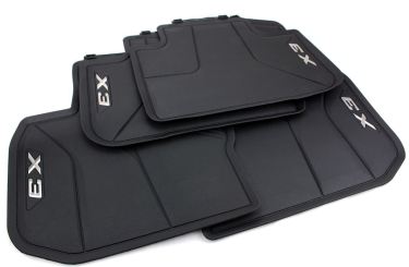 Original BMW X3 (G01) Fußmatten Allwettermatten Gummimatten mit X3 Schriftzug vorne + hinten 4-teilig schwarz 