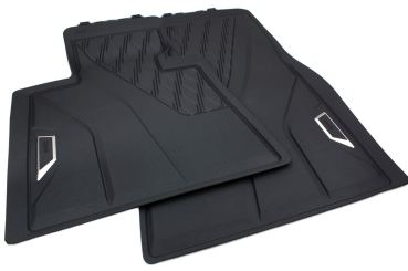 Original BMW X5 X6 X7 XM Fußmatten ab 11/2018 Allwettermatten Gummimatten mit BMW Schriftzug vorne für G05 G06 G07 G09 