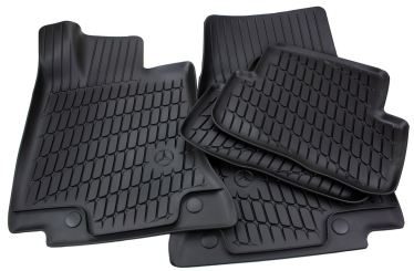 Original Mercedes-Benz Fußmatten C-Klasse S206 W206 / AMG Allwetter Gummimatten Dynamic Squares 4-teilig schwarz 