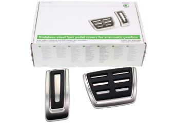 Original Skoda Pedale Octavia 5E Rapid NH Fabia NJ SuperB 3V Pedalkappen Automatik edelstahl 