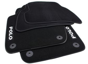 Original VW Fußmatten Polo 6R 6C / GTI Polo Cross Premium Automatten Velours Autoteppiche schwarz 4-teilig 
