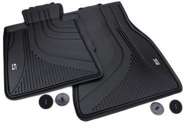 Original Fußmatten BMW 5er (G30 G31) M5 (F90) Allwetter Matten Gummimatten Premium Qualität vorne 2-teilig schwarz 