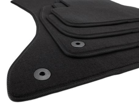 Fußmatten passend für Audi A5 8T Coupe Cabrio Velours in Premium Qualität Autoteppich 4-teilig schwarz 