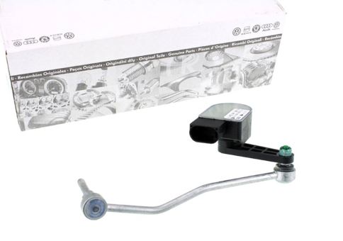 Original Audi A8 4E Niveau Sensor LWR Xenon Höhenverstellung S8 Quattro Scheinwerfer mit Gestänge Stange vorn links 