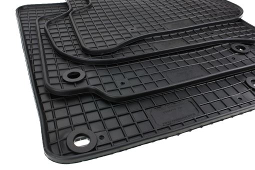 Gummimatten passend für VW Golf Plus 5 6 Fußmatten Gummi Premium Qualität Cross Golf Auto Allwetter 4-teilig schwarz oval 