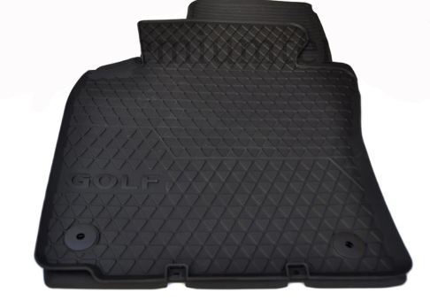 Gummimatten Original VW Golf 5 6 Fussmatten Gummimatten Allwetter 2-teilig schwarz Druckknopf rund 