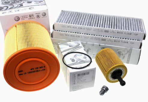 Original Audi Teile A6 4F C6 2.0L TDI Motor Inspektionspaket Filter Paket Service 4-teilig 