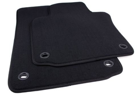 Fussmatten passend für VW Golf 5 6 Variant Jetta Scirocco Velours Premium Qualität Autoteppiche 2-teilig schwarz oval 