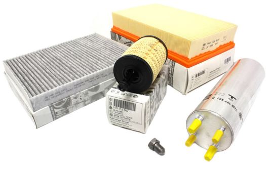Original VW Inspektionspaket T5 TDI Motor Filter 5-teilig Service KIT Öl Luft Diesel Pollenfilter  Multivan Transporter 