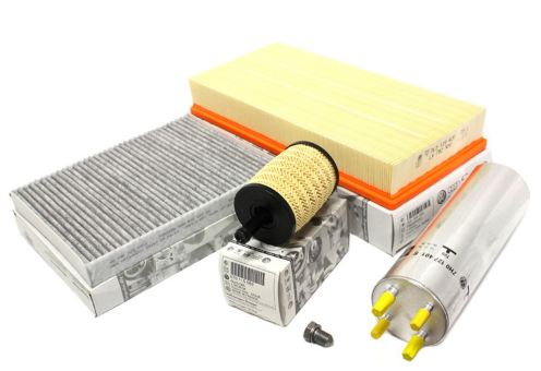 Original VW Inspektionspaket Touareg 7L 2.5L R5 TDI Motor Filter 5-teilig Service KIT Öl Luft Diesel Pollenfilter 