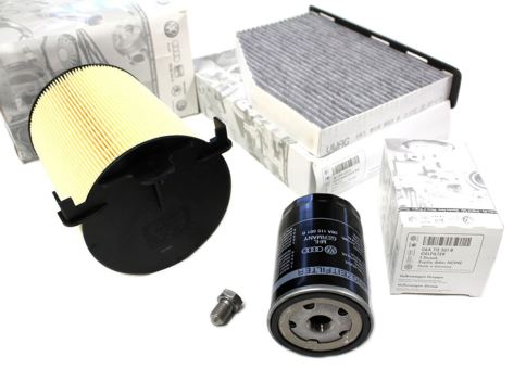 Original VW Audi Filter Inspektionspaket Golf 5 6 A3 8P Passat 3C Touran Caddy Jetta 1.6L Benzin Motor BGU BSE BSF 