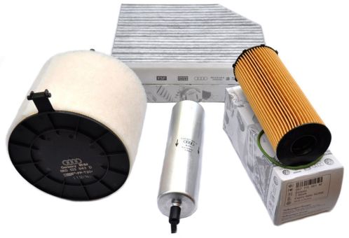 NEU Original Audi A4 8K + A5 8T + Q5 8R V6 TDI Filter Set Inspektionspaket groß 4-teilig 