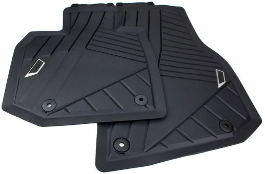 Original BMW X3 (G45) Fußmatten Allwettermatten Gummimatten mit Schriftzug vorne 2-teilig schwarz 
