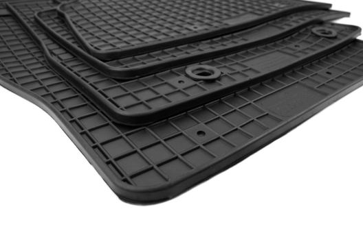 Gummimatten passend für Ford Kuga I 2008-2011 Fußmatten Gummi Premium Qualität Auto Allwetter 4-teilig schwarz oval Drehknebel 