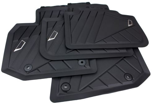Original BMW X3 (G45) Fußmatten Allwettermatten Gummimatten mit Schriftzug vorne + hinten 4-teilig schwarz 