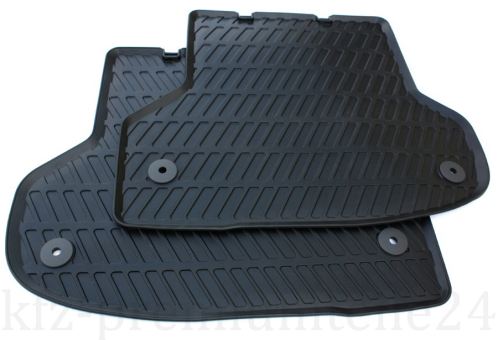 Original Audi Gummimatten für Audi A3 8P / A3 Sportback / A3 Cabriolet Fußmatten hinten schwarz Baujahr 2003-2012 