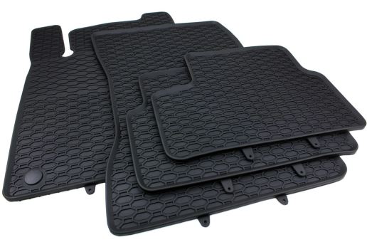 Waben Gummimatten passend für Mercedes A-Klasse W177 B-Klasse W247, CLA (C118) Fußmatten Premium Allwetter Automatten schwarz 