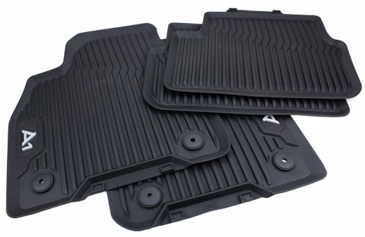 Gummimatten Original Audi A1/S1 Sportback (GB) + Citycarver Fußmatten Allwetter Automatten 4-teilig schwarz 