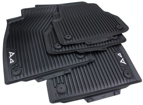 Original Audi Gummimatten A4 (8W B9) Fußmatten Allwetter Premium Matten vorne + hinten Schwarz 