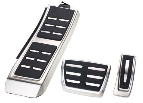 Original Audi Pedalkappen A6 A7 (4G) S-Tronic RS Pedalset Fußstütze A6 Allroad Sportpedale Edelstahl 