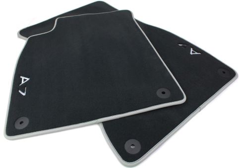 NEU Audi Premium Fußmatten A7 4G Velours Textil Autoteppiche Nubuk silber 2-teilig 