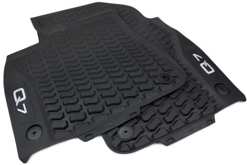Original Audi Gummimatten Q7 SQ7 4M Fussmatten Auto Allwetter Gummi 2-teilig vorn schwarz 
